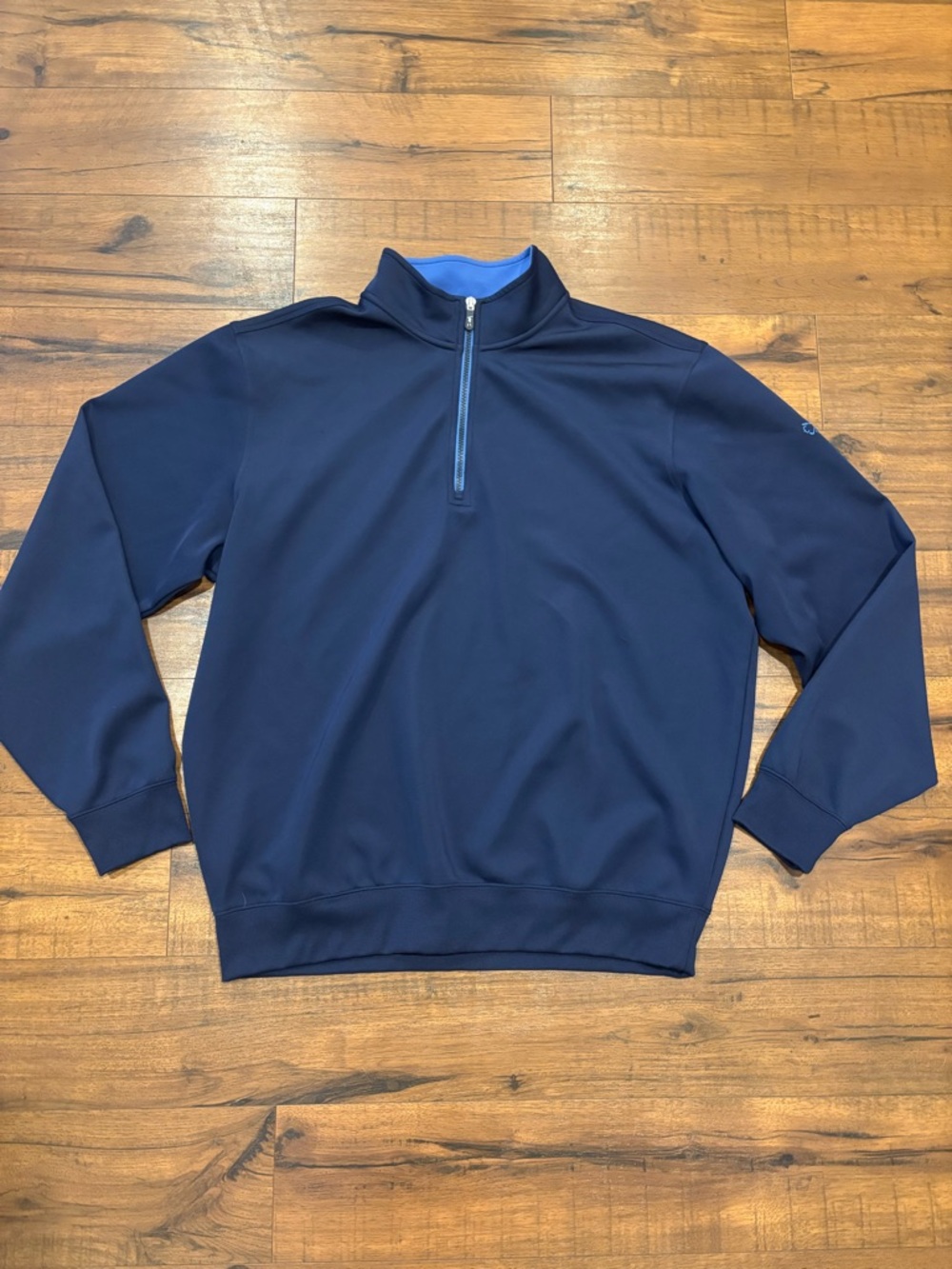 FG Tech Fairway & Greene Jacket Mens XL Blue Quarter Zip Mock Golf Pullover